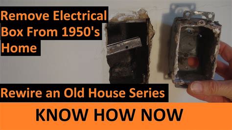 how to remove an electric box from an existing wall|remove wire from electrical outlet.